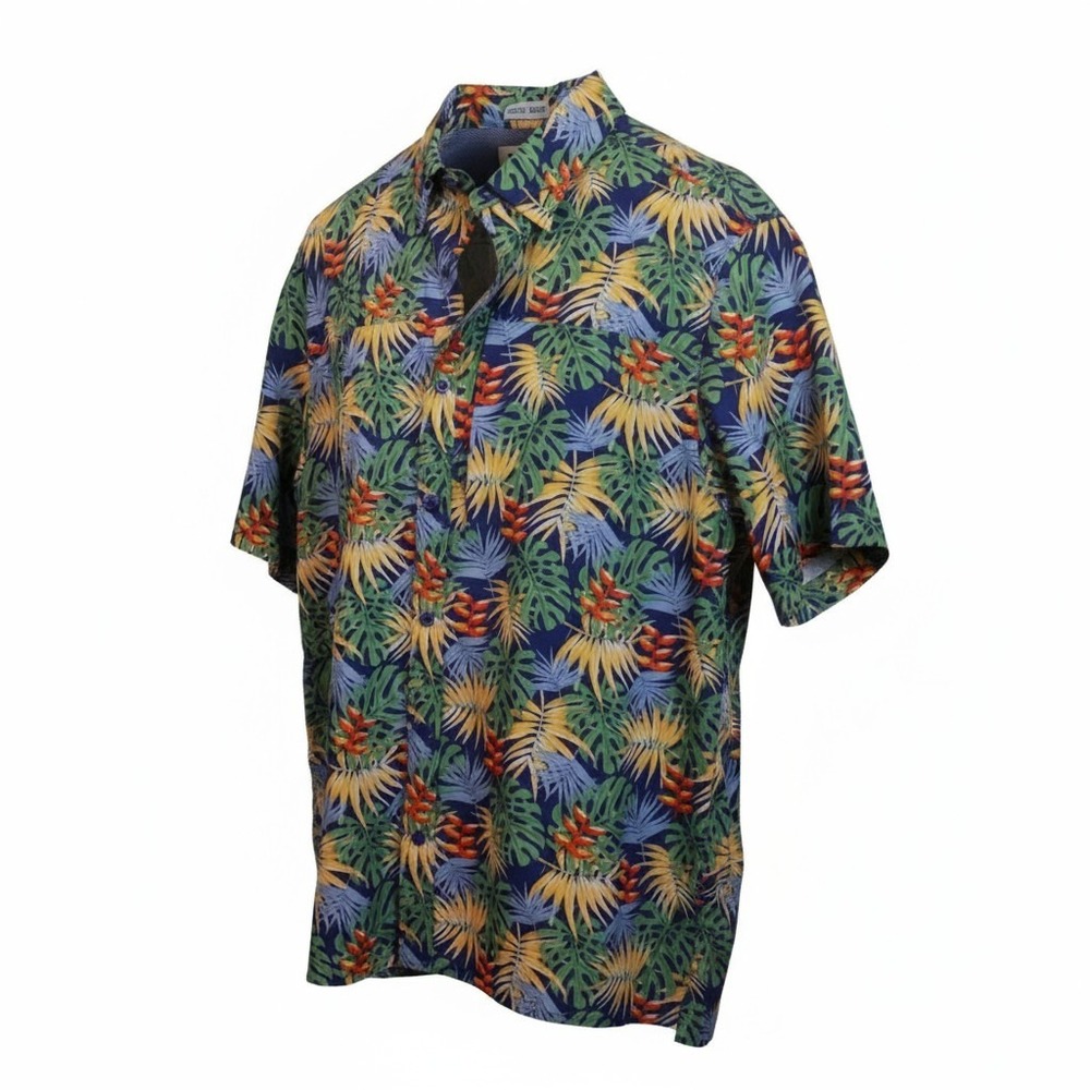 Duluth Hawaiian Shirt Button Down Camp Short Sleeve Large